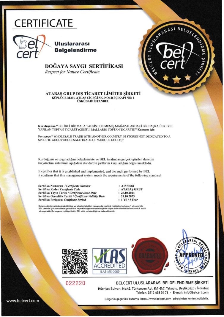 Respect for Nature Certificate