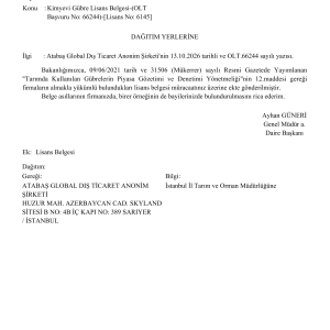 Chemical Fertilizer License Certificate