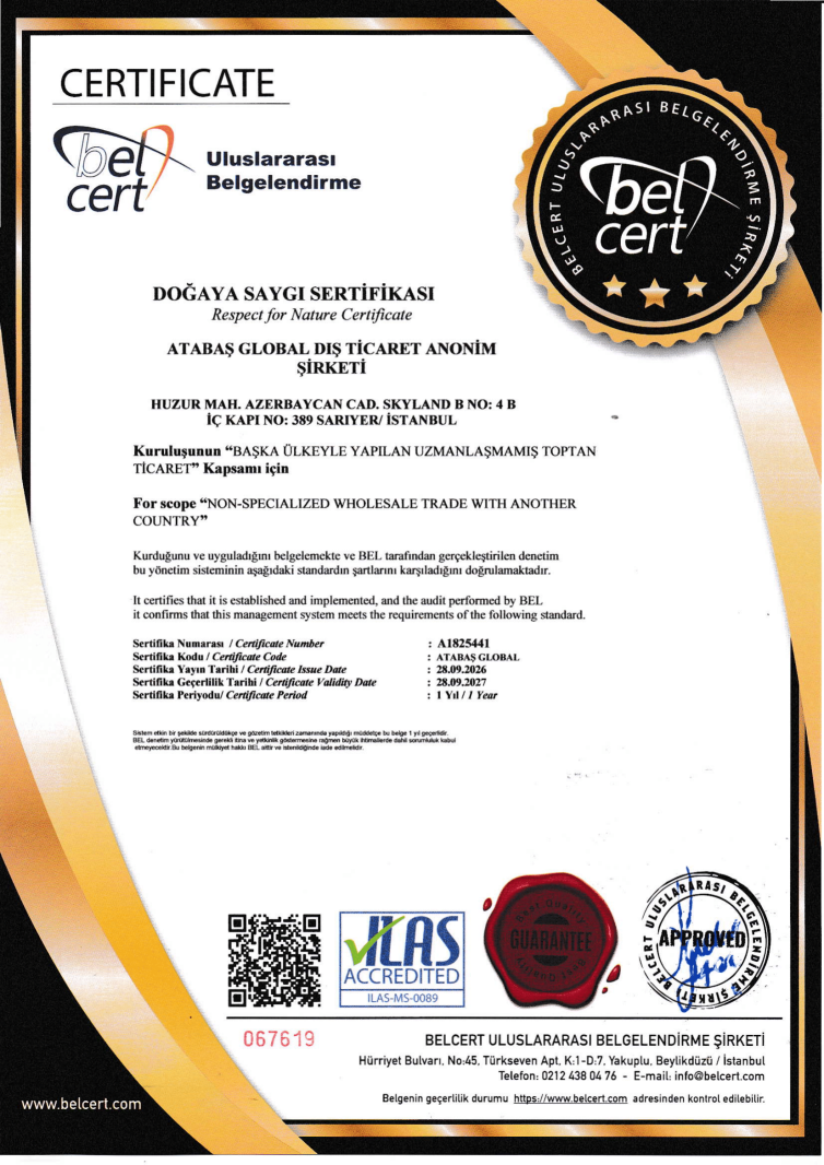 Respect for Nature Certificate